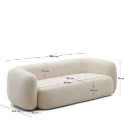 Boucle Dreisitzer Couch Troy