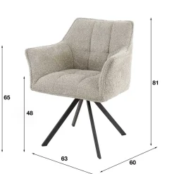 Boucle Polsterstuhl Esszimmer Linie