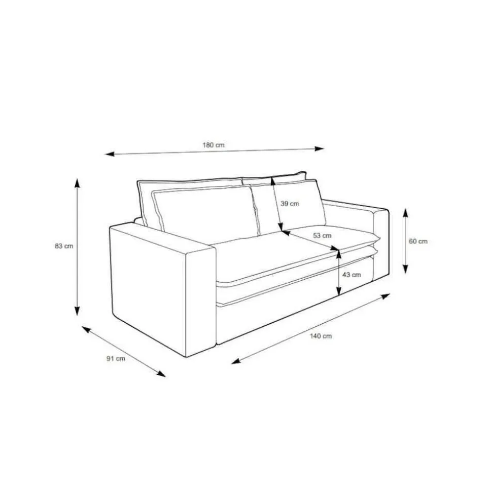 Breitcord Sofa Beige Edance