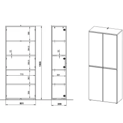 Büroschrank Gowri