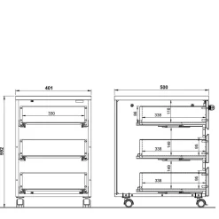 Bürotisch mit Rollcontainer Charin