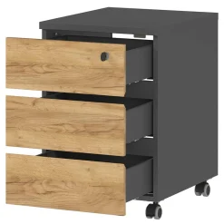 Bürotisch mit Rollcontainer Charin