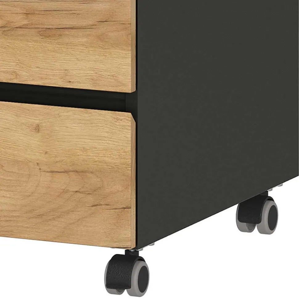 Bürotisch mit Rollcontainer Charin