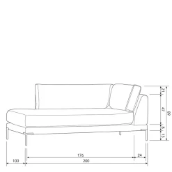 Chaiselongue Lounge Element Kahilke