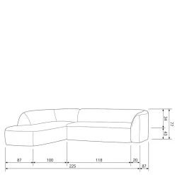 Chenille Ecksofa Peggy