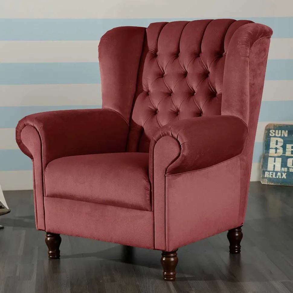 Chesterfieldsessel Samt Lavaco
