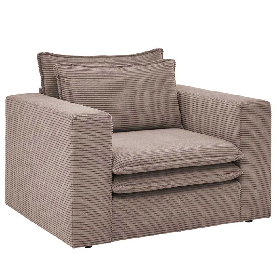 Cord Sessel und Hocker Mejan