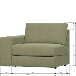 Couch Element mit Armlehne links Karyon