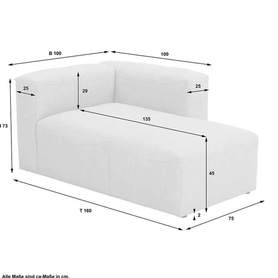 Couch Modul Recamiere Felictia