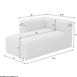 Couch Modul Recamiere Felictia