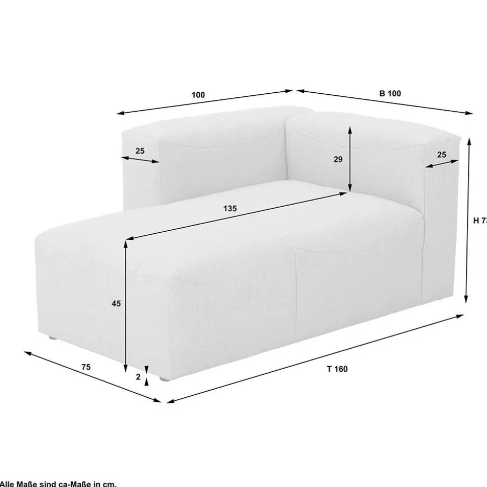 Couch Modul Recamiere Felictia
