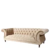 Couch Samtvelours Beige Segin