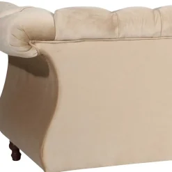 Couch Samtvelours Beige Segin