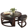 Couchtisch mit Hockern Racadia