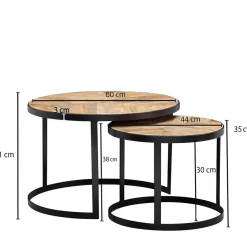 Couchtisch Set rund Endrov