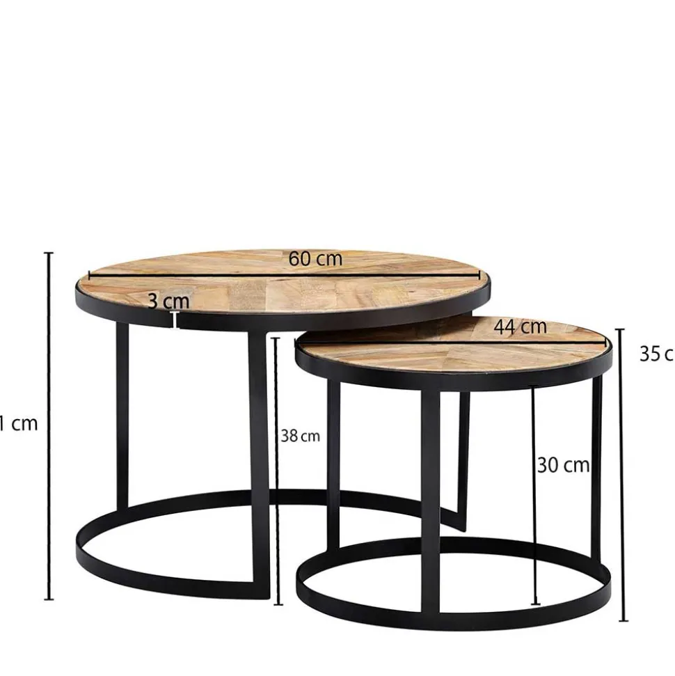 Couchtisch Set rund Endrov
