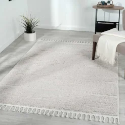 Cremeweißer Teppich Yemla