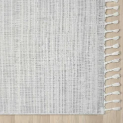 Cremeweißer Teppich Yemla