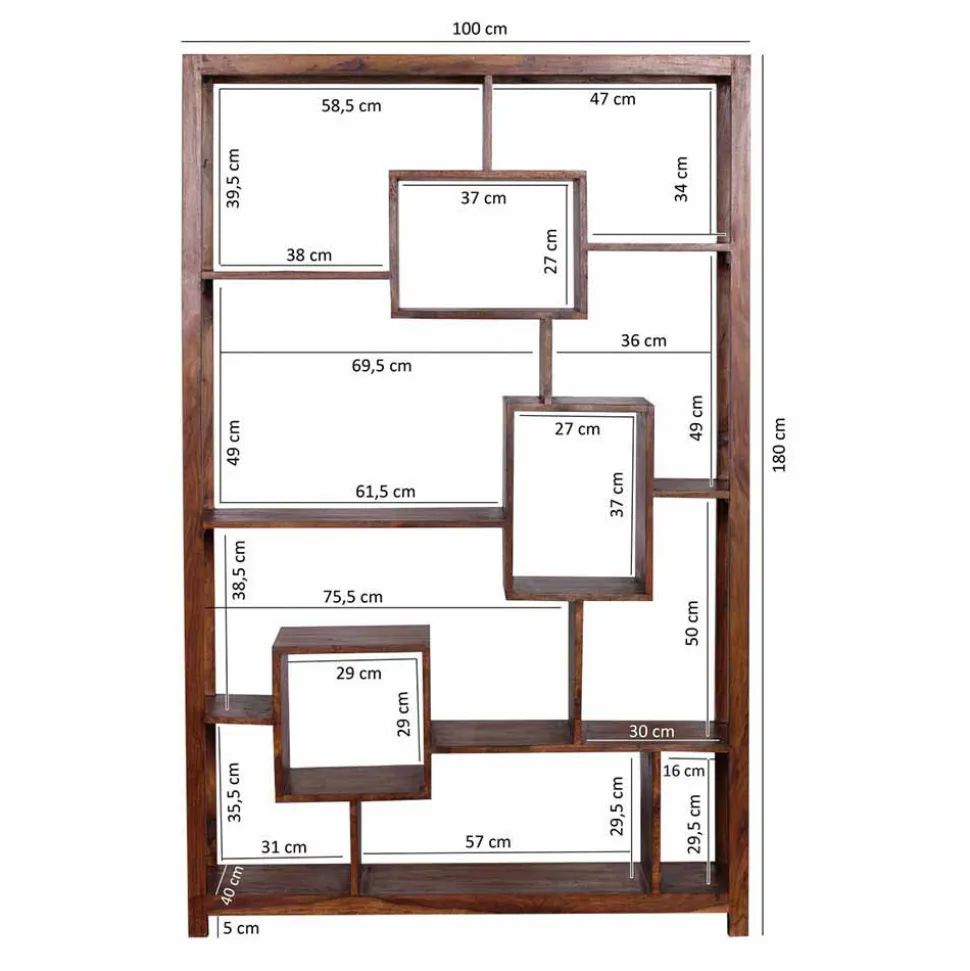 Design Massivholzregal Arendal