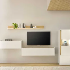 Design Wohnwand mit Schreibtisch Rascian