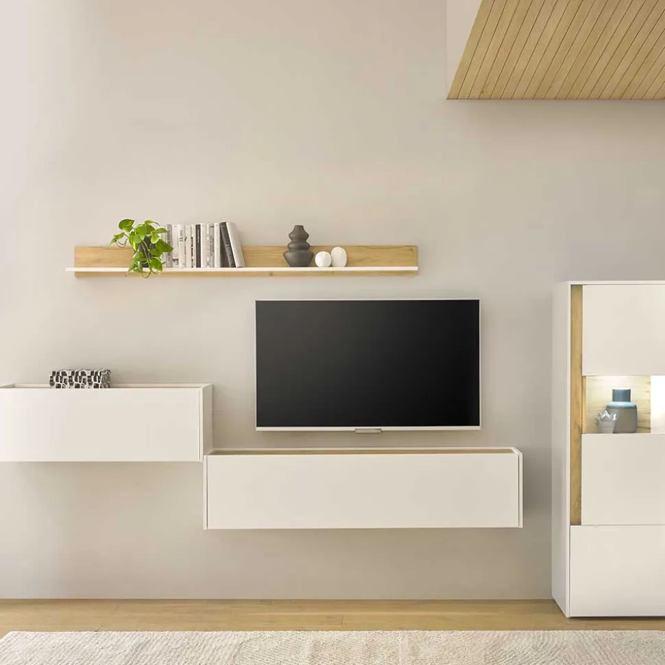 Design Wohnwand mit Schreibtisch Rascian
