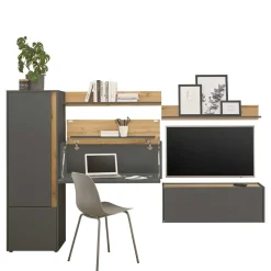 Design Wohnwand mit Schreibtisch Uzniana