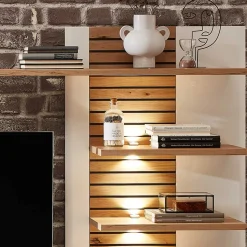 Design Wohnwand zweifarbig Luzie