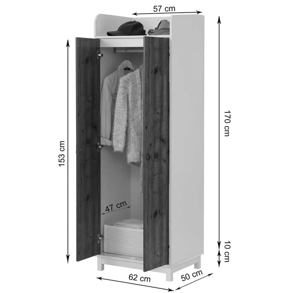 Dielenkleiderschrank Sacrala