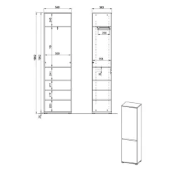 Dielenschrank Sveralda