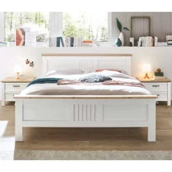 Doppel Bett mit Konsolen Drienna