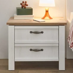 Doppel Bett mit Konsolen Drienna