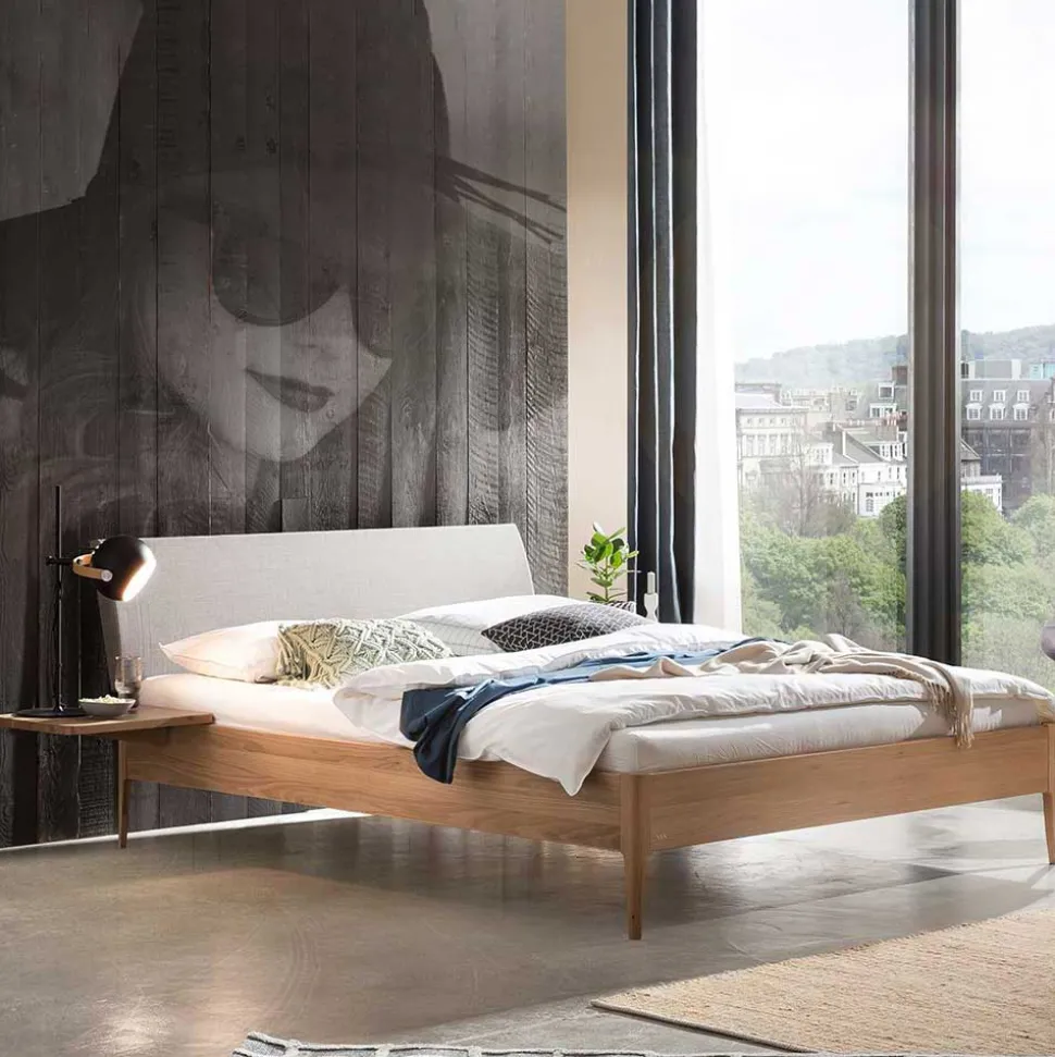 Doppelbett Eiche hell Ashela