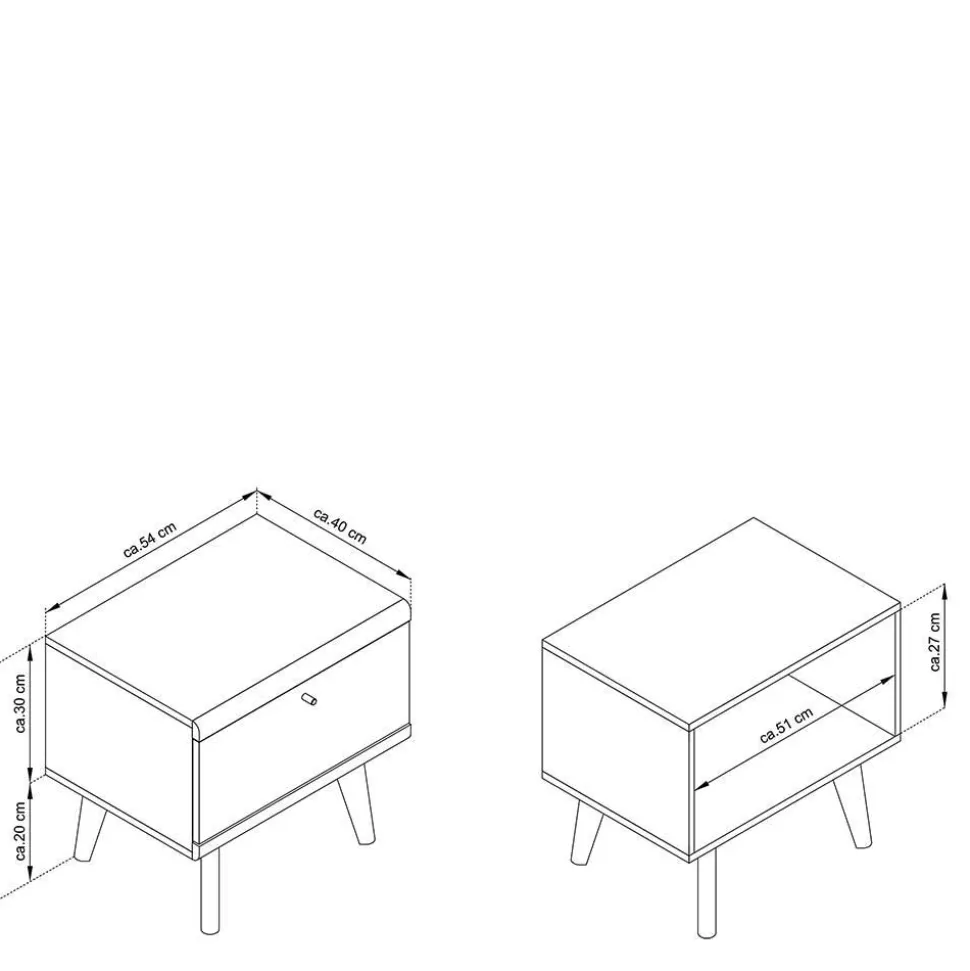 Doppelbett mit Nachtkonsolen Levanca