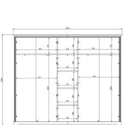Drehtürenkleiderschrank Dymco