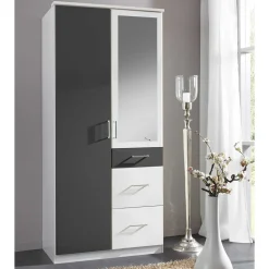 Drehtürenkleiderschrank mit Spiegel Tolofoa