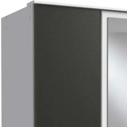 Drehtürenkleiderschrank mit Spiegel Tolofoa