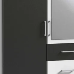 Drehtürenkleiderschrank mit Spiegel Tolofoa
