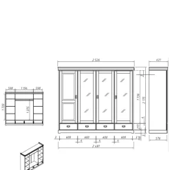 Drehtürenschrank Aluko
