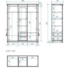 Drehtürenschrank Flurencina