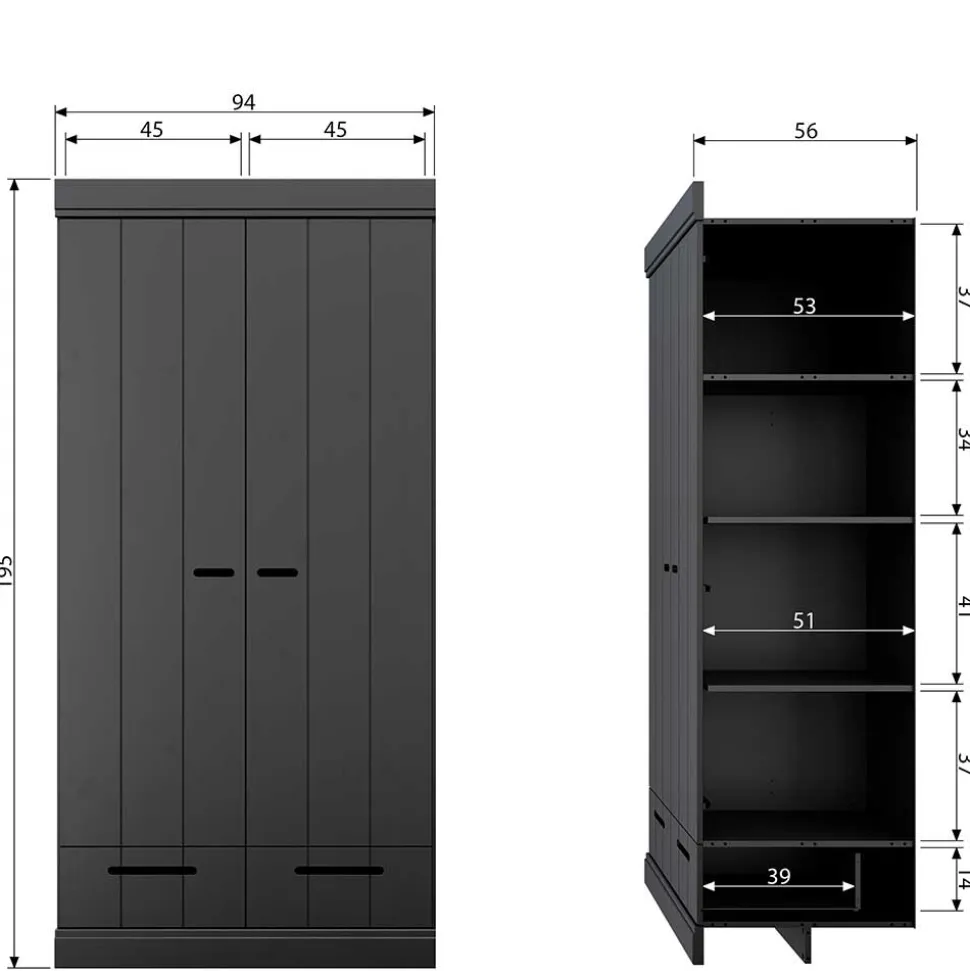 Drehtürenschrank Jelian