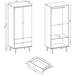 Drehtürenschrank Levanca