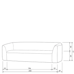 Dreier Sofa Asmet