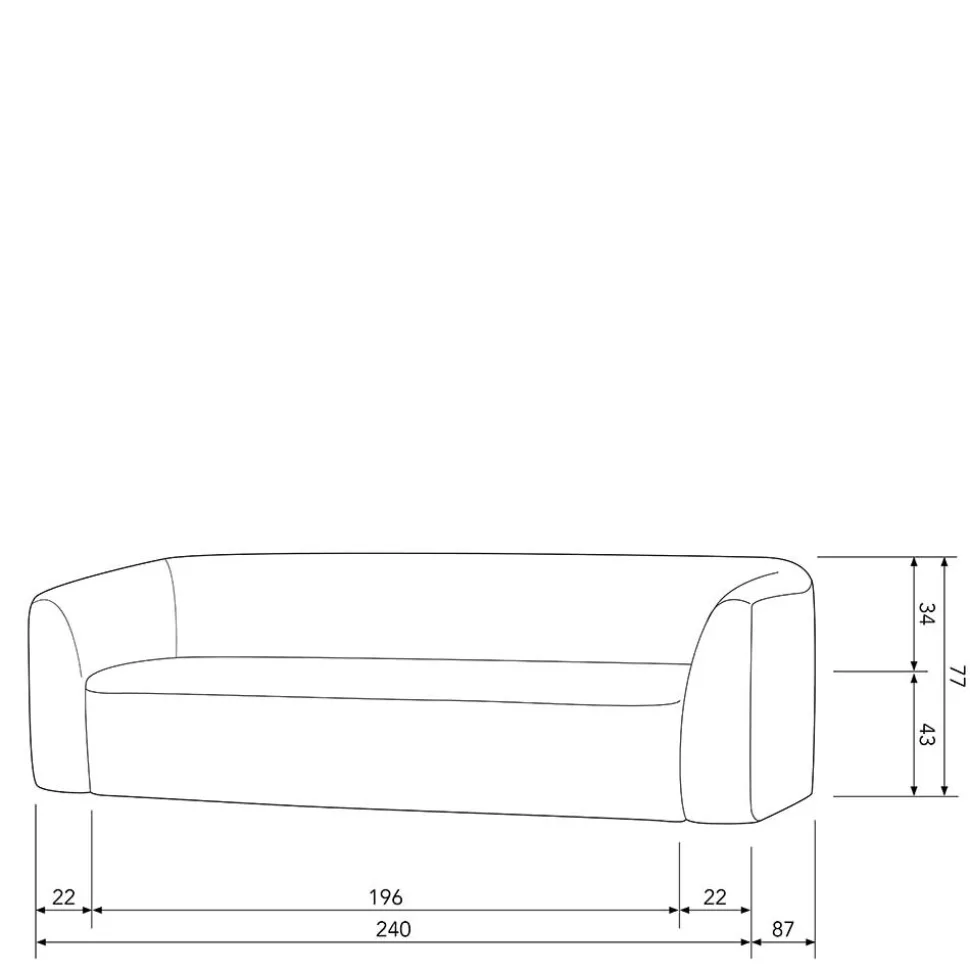 Dreier Sofa Asmet