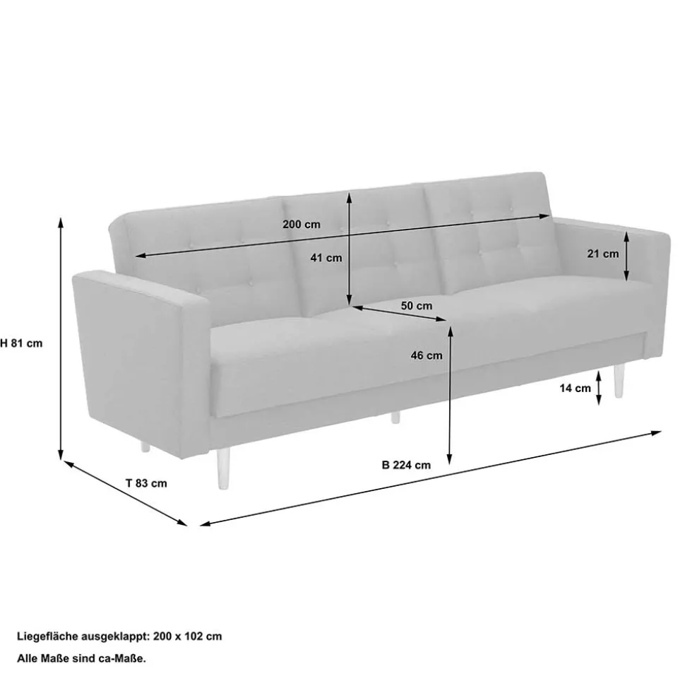 Dreisitzer Couch Mangora