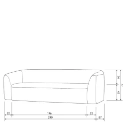 Dreisitzer Couch Nessi