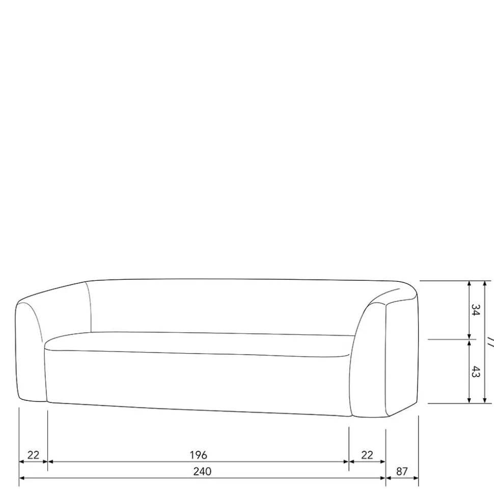 Dreisitzer Couch Nessi