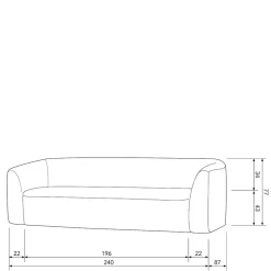 Dreisitzer Couch Xenata