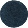 Dunkelblauer Shaggy Teppich Albert