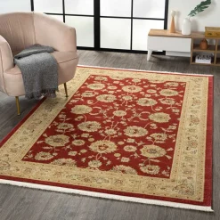 Dunkelroter Teppich Zimbu