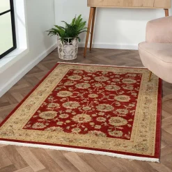 Dunkelroter Teppich Zimbu